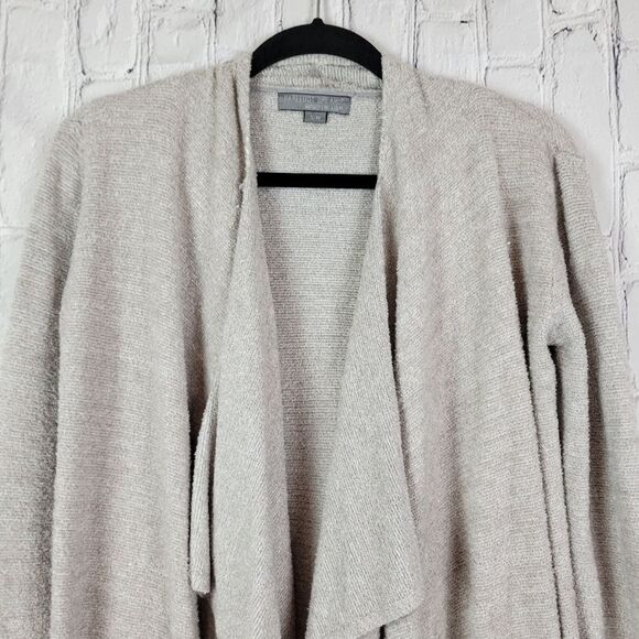 Barefoot Dreams Bamboo Chic Lite Calypso wrap gray open front cardigan sweater - Picture 5 of 9